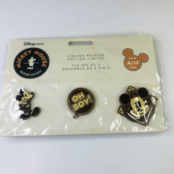 Mickey Mouse Disneyana Pin Set 3 Limited Release 2018 Enamel Pins - Picture 1 of 2
